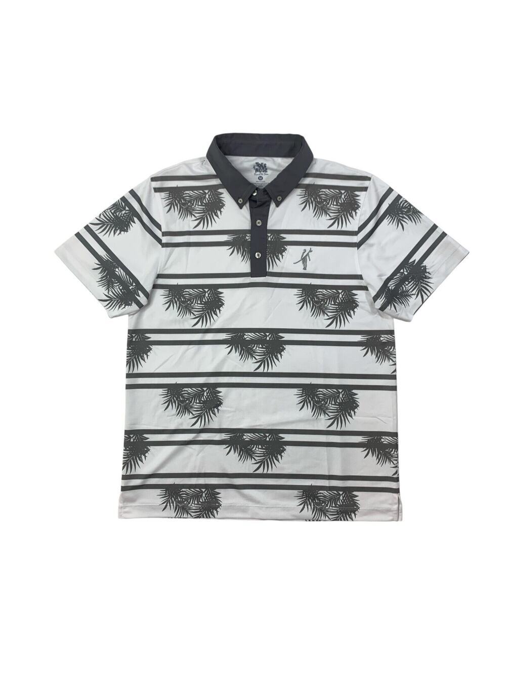Toes On The Nose Shirt Men M Medium White Grizzly Trail To Sea Short Sleeve Polo